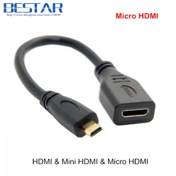 

A Type HDMI 1.4 & C Type Mini HDMI & D Type Micro HDMI Male to Mini HDMI 1.4 Female Extension adapter Cable 10cm