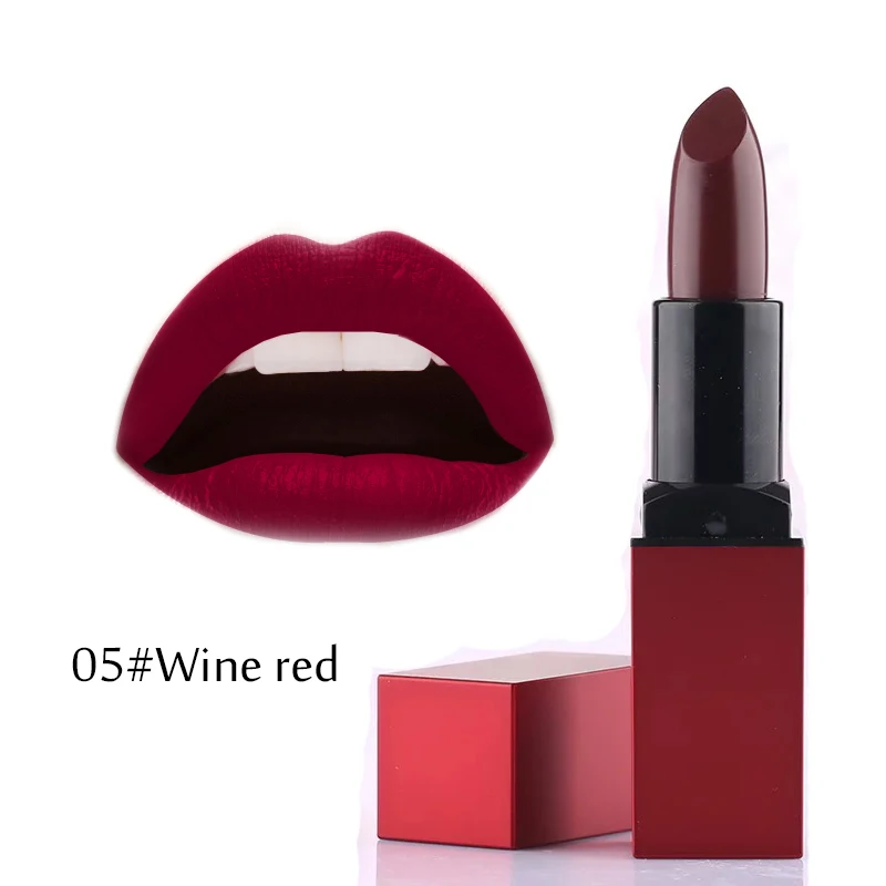 Корейская косметика, матовая губная помада, тинт для макияжа, бархатная, долговечная, водостойкая, увлажняющий бальзам для тату, макияж 131-0239 - Цвет: 05 wine red