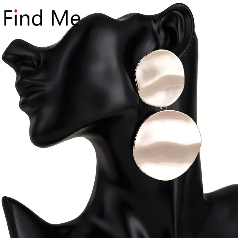 

Find Me 2019 new Brand Fashion luxury Drop Earrings for Women Jewelry Geometric drape acrylic circular Dangle Earrings wholesale