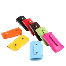 1х модный стиль твердый полиуретановый кожаный унисекс Мини Автомобильный ключница держатели ключ кошельки