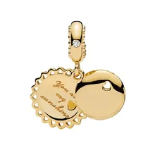 Locketed You Are My Sunshine Висячие бусины для женщин 18 K позолоченное серебро 925 пробы DIY Fit PANDORA Подвески SH008