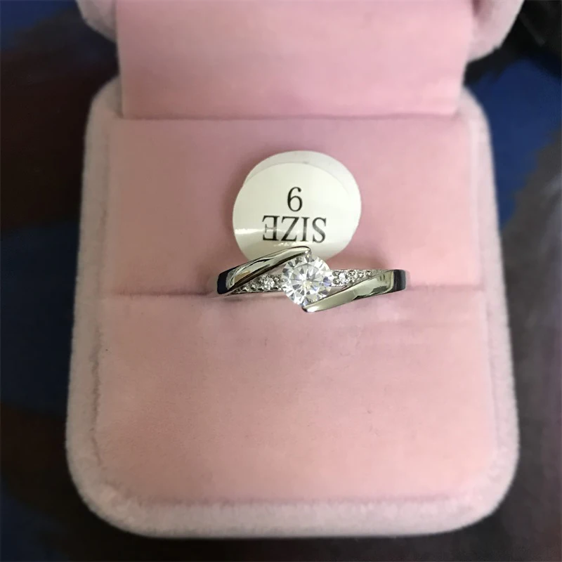 YANHUI, стиль,, 925, одноцветное серебро, модные кольца для женщин, Белый/цветной кристалл, вечерние ювелирные изделия, кольца для женщин LR0356