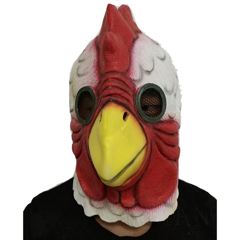 

Game Hotline Miami Chicken Head Cospaly Mask Full Head Latex Adult Animal Unisex Helmet Props Party Halloween