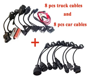 Image 1 - 2019.VD DS150E CDP 8pcs Full Set Car Cables + 8pcs Truck Cables for tcs  pro plus Cable for delphis