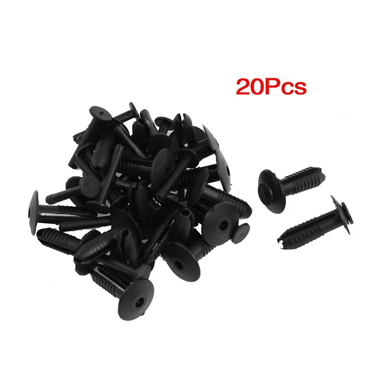 20pcs Durable Push Fit Plastic Rivet Pin Clip Bumpers Interior Trim