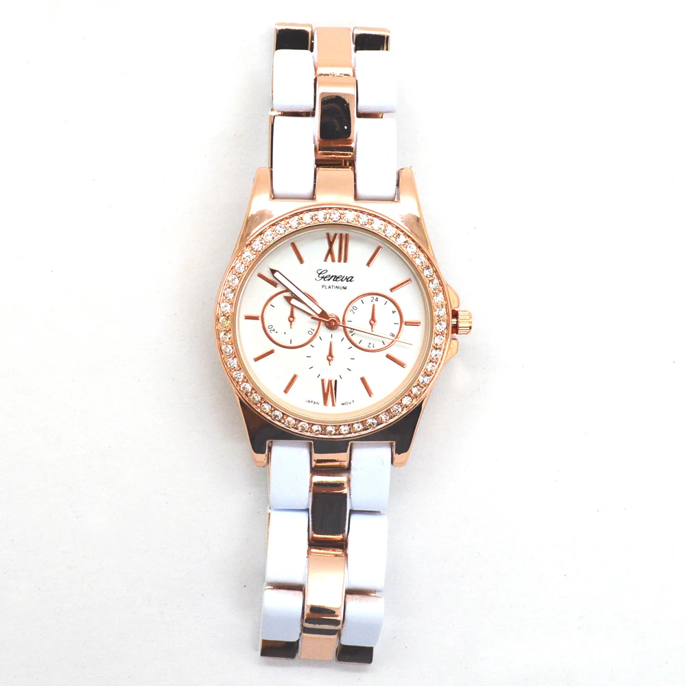 

New Geneva brand ladies watches 2016 fashion bracelet watch rhinstone quartz reloj mujer