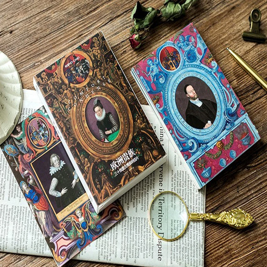 Tarjeta Postal Retro de nobleza europea, sobre para regalo, tarjeta de mensaje de cumpleaños, regalos creativos DIY, 30 unids/lote