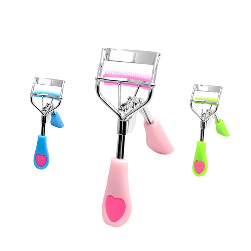 

Eyelash Curler with Comb Heart Tweezers Curling Eyelash Clip Cosmetic Eye Beauty Mascara Tool 11 SSwell