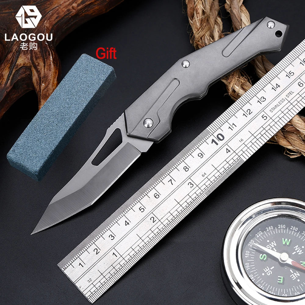 LAOGOU Foldable Pocket Knife Mini Portable Folding Knife Fruit cutter