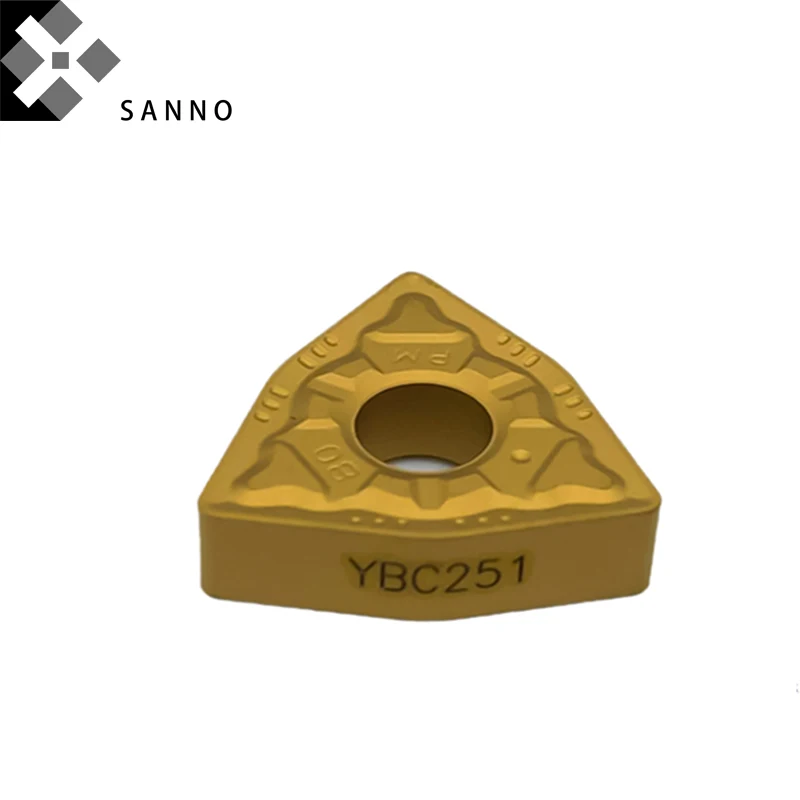 WNMG080408-PM YBC251/YBC252 Набор ножей твердосплавный токарный вставки с шестигранной головкой для наружной обточки Поворотная лопасть