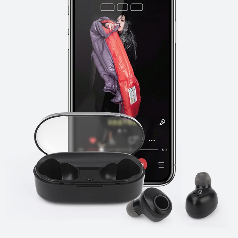 Наушники Bluetooth 5,0, настоящие беспроводные наушники, мини hifi стереогарнитура, встроенный микрофон и шумоподавление TWS для iPhone Android