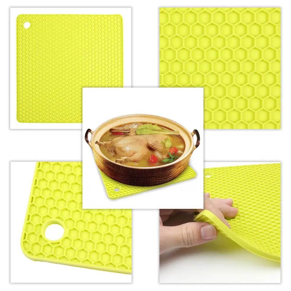 Oven Mitts and Potholder Set Silicone (4)