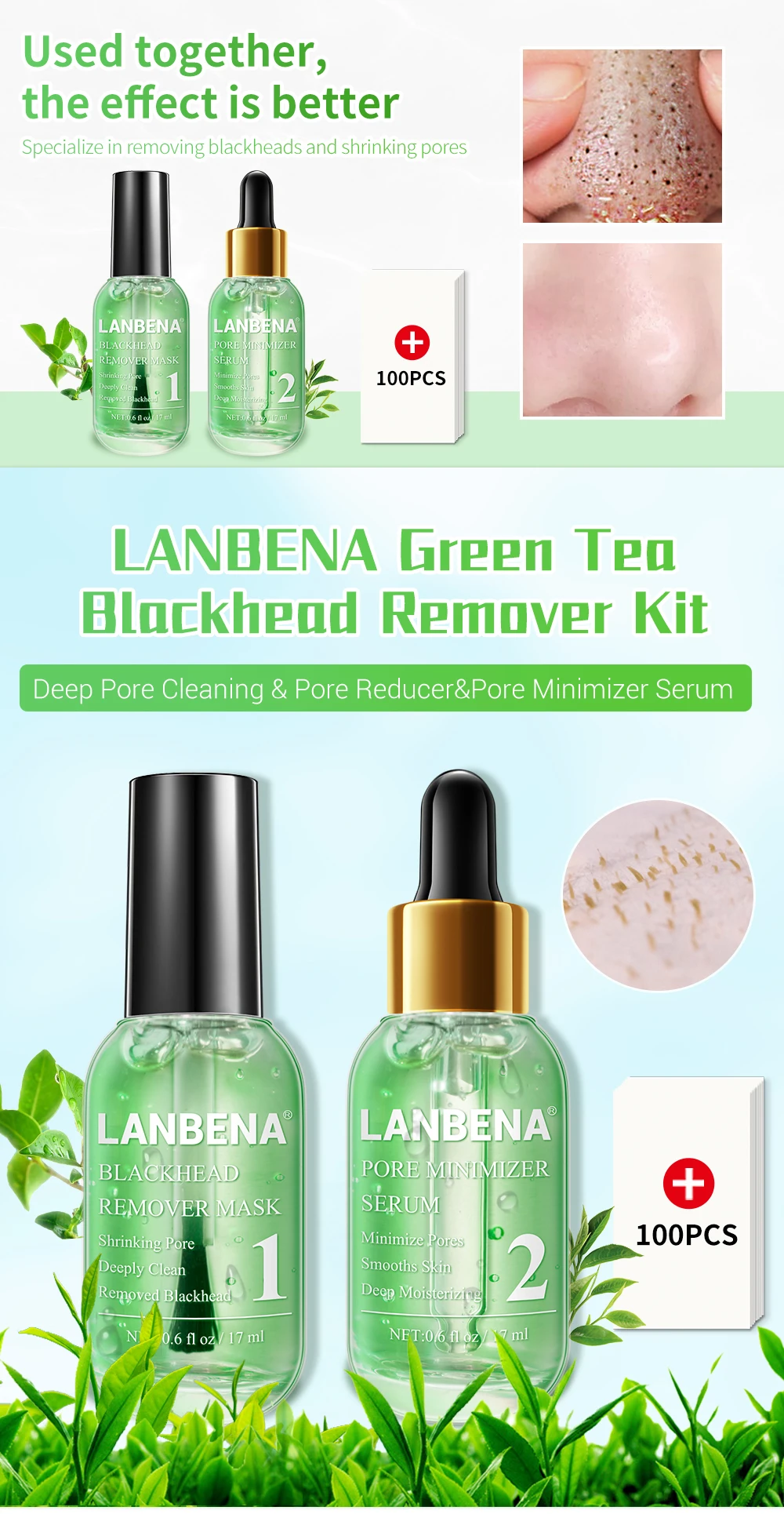 LANBENA черная маска blackhead маска для удаления акне на лице, Чистка Пор, лечебная Сыворотка против акне для пилинга лица маски очищающий уход за