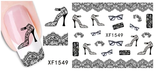 30 стилей! Мода лак для ногтей наклейки милый дизайн переводные наклейки воды для ногтей Советы красоты - Цвет: XF1549