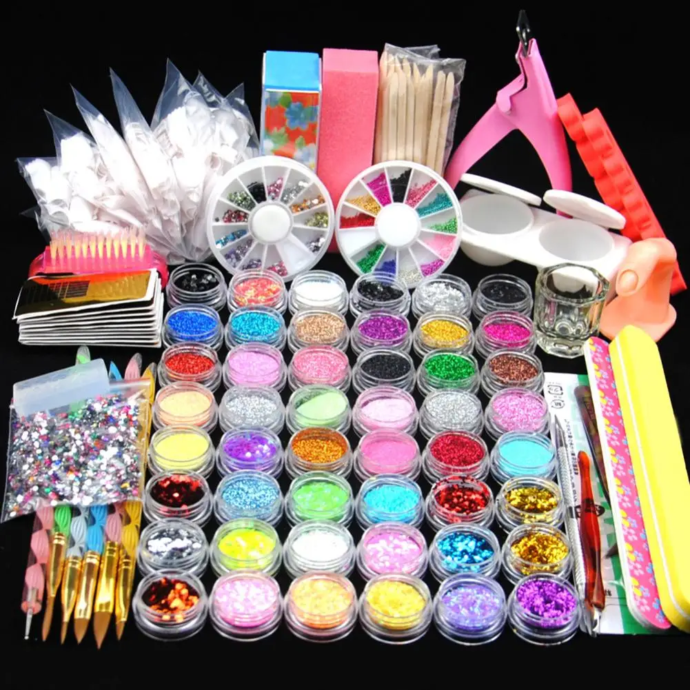 

DIY Novice Drawing Painting Dotting Pen Polished Buffer Nail File Brush Tool Set