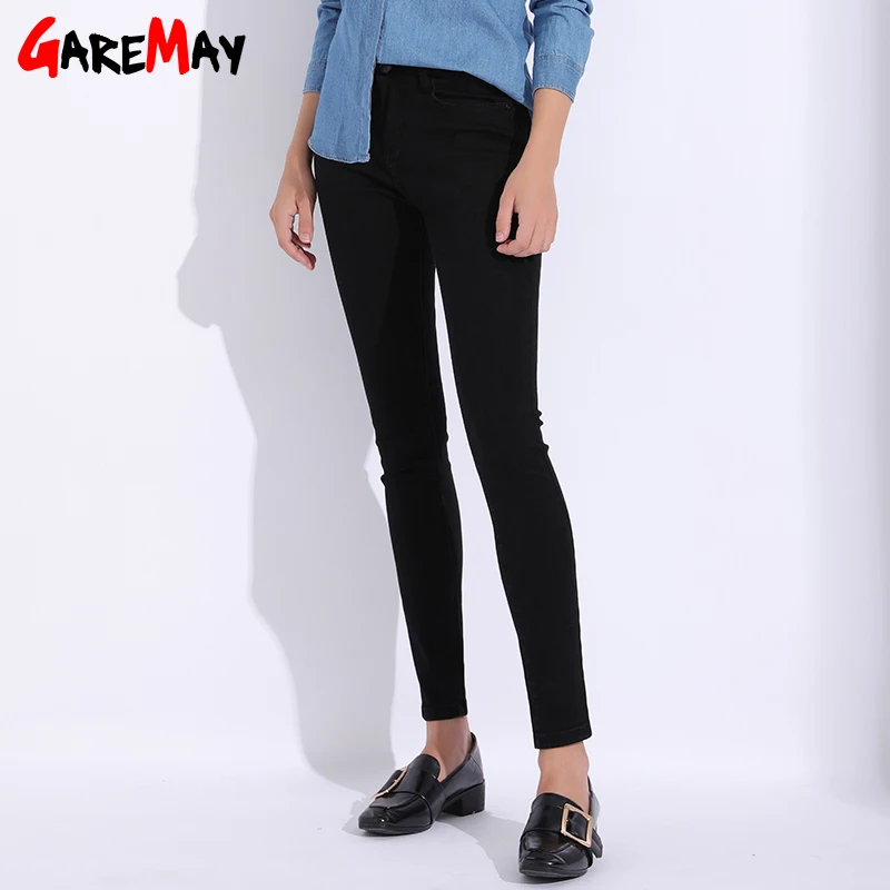 

Garemay Black Jeans Female Plus Size Skinny Pencil Casual Women's Pants 2019 Jeans Women With High Waist Stretch Jean Femme