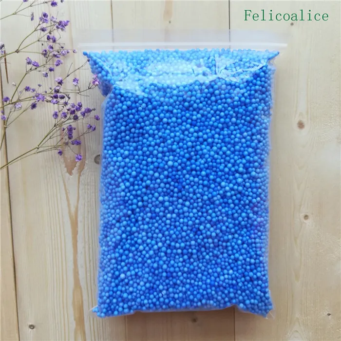 40 г/лот, цветные мини-шарики из пенопласта, наполнитель декоративных Пенополистирольных бусин для слизи SC04 - Цвет: Синий