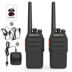 2 шт Radioddity R2 двухстороннее радио PMR446Mhz 16CH UHF скремблер VOX иди и болтай Walkie Talkie “иди и дальности с USB Зарядное устройство + динамик