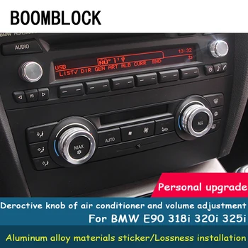 

Car Styling Interior Stickers For BMW 3 Series BMW E90 E91 E92 E93 Volumeand Air Conditioner Knob Trim Frame Covers Accessories