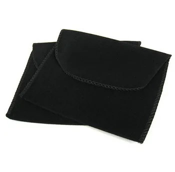 

50 pcs/lot Can Be Customized Black Flip Velvet Bags, Flannelette Gift Packaging Bag,Wallet Packaging Bags Dust Bags