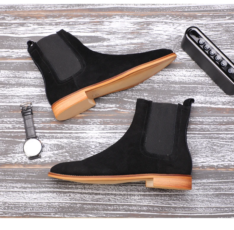 Men's Boots Casual Men Shoes Winter Mid-Calf Chelsea Boots Men Boot Genuine Leather Ankle Autumn Men Winter Boots Big Size 45-48 (7)