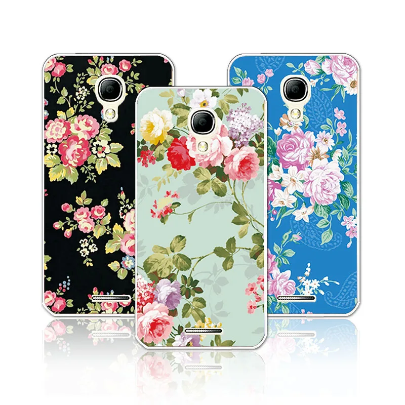 

2016 Luxury Floral Painted Case For Alcatel One Touch Pixi 4 5.0" 3G OT 5010 5010D Case Art printed Flower Phone Case+Free Gift