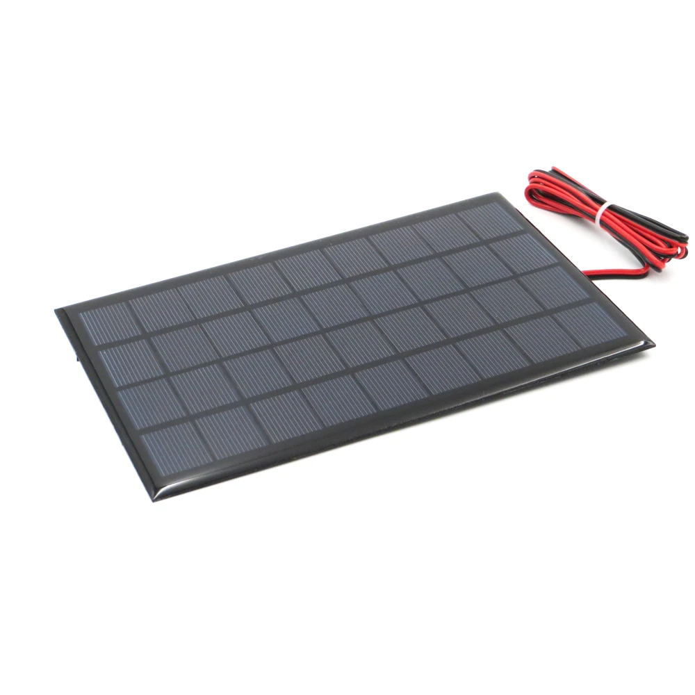

9 V 3 W extend wire Solar Panel Polycrystalline Silicon DIY Battery Charger Small Mini Solar Cell cable toy 9V 3W Volt Watt