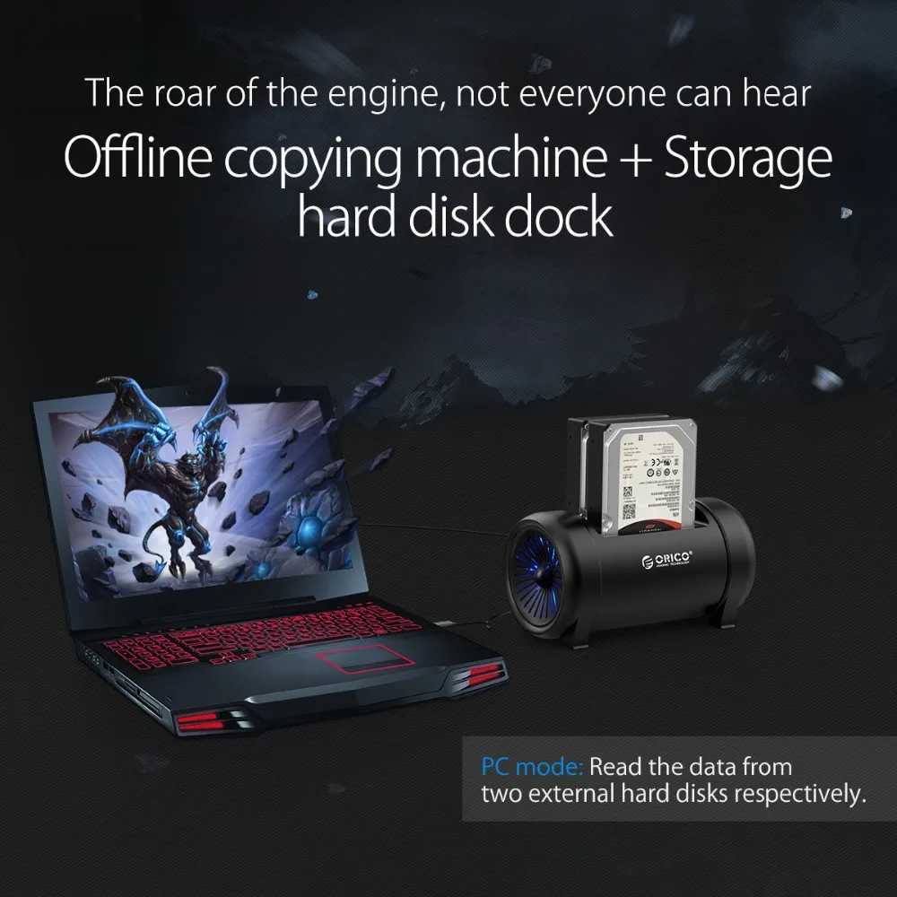 Док станция ORICO 5628US3 для HDD док с двумя отсеками в автономном режиме 2 5 и 3 дюйма