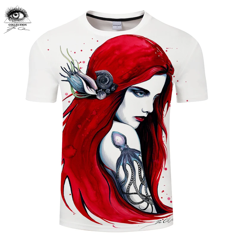 Мужские футболки City Ariel by Pixie cold Art 3D унисекс повседневные с коротким рукавом