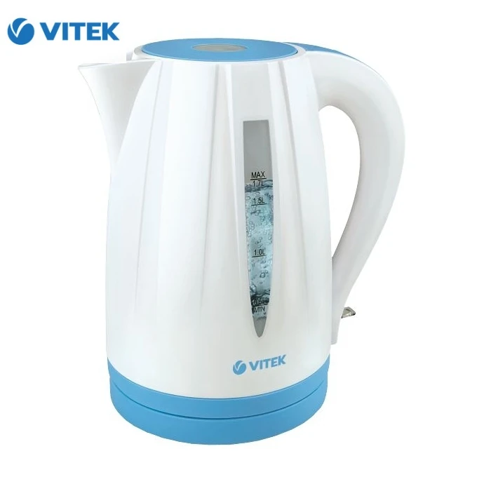 Электрический чайник VITEK VT-1168 (W) (1.7 л, 2200 Вт, пластик, белый/голубой)
