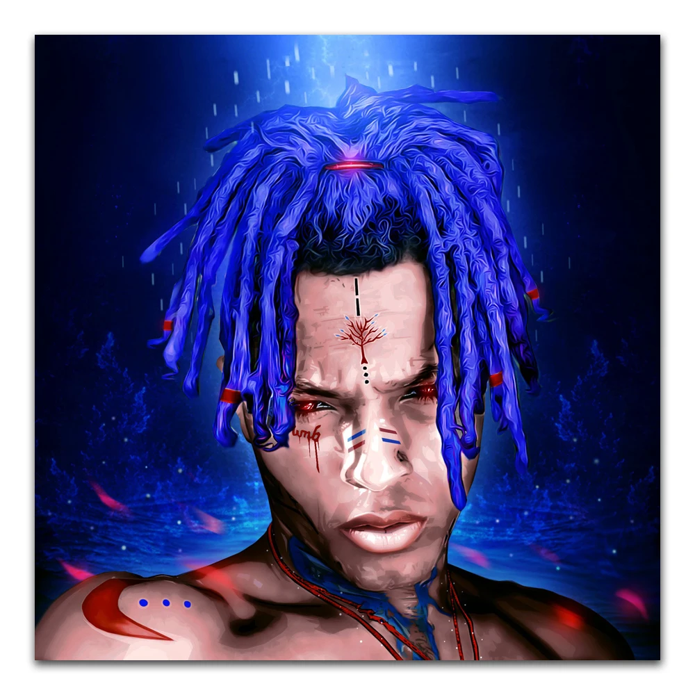 TX043 XXXTentacion 2018 R.I.P American Rapper Hip Hop Music Star 24x24 A3 A4 Poster Art Silk ...
