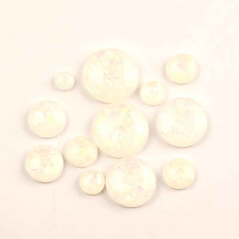

LF White Resin Bling Round 6-18mm Decoration Crafts Flatback Cabochon Kawaii DIY Embellishments For Scrapbooking Accessories