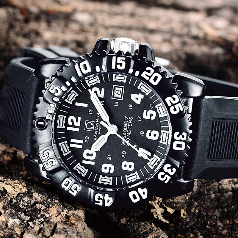 T25 Tritium Luminous Quartz Watch Men Carnival Sport Diver Military Mens Watches Top Brand Luxury C