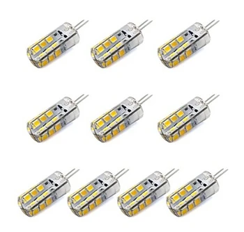 

HRSOD 10*G4 2.5W 24x2835 SMD 260LM LED Silicone White Warm White Light Corn Bulb DC 12V New