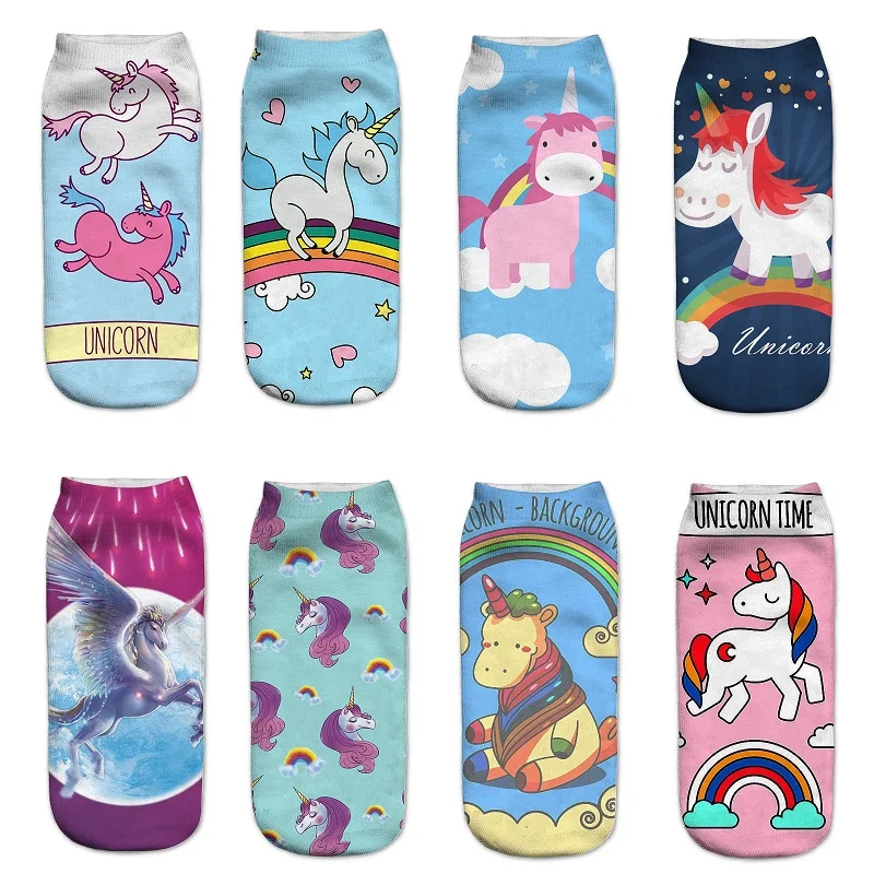 2018-New-Colorful-Unicorn-Licorne-soft-Cotton-Socks-Women-Spring-Summer-Funny-Socks-Sweet-3D-Prints