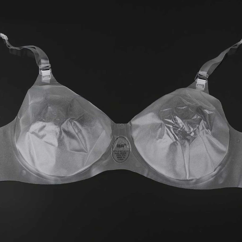 Sexy Clear Bra Women Soft Cup Thermoplastic Polyurethane Bralet Invisible Bra With Shoulder Strap Transparent Bralette Lady