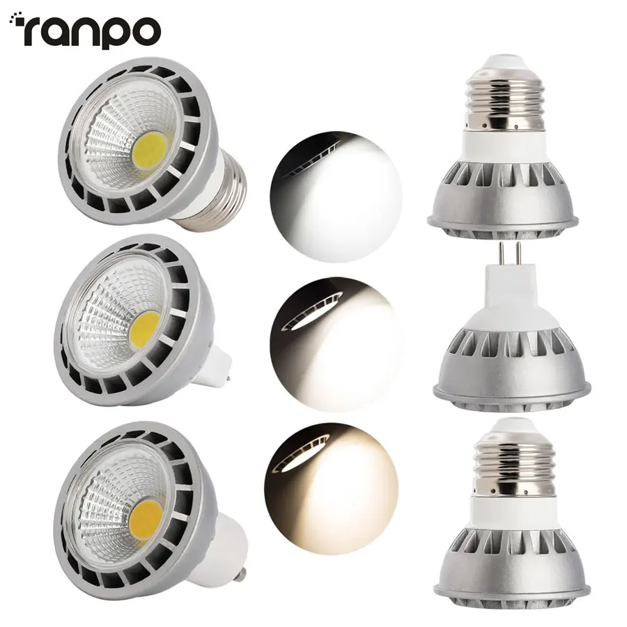E27 GU10 MR16 светодиодный COB Точечный светильник Dimmable15W лампа ультра яркий свет