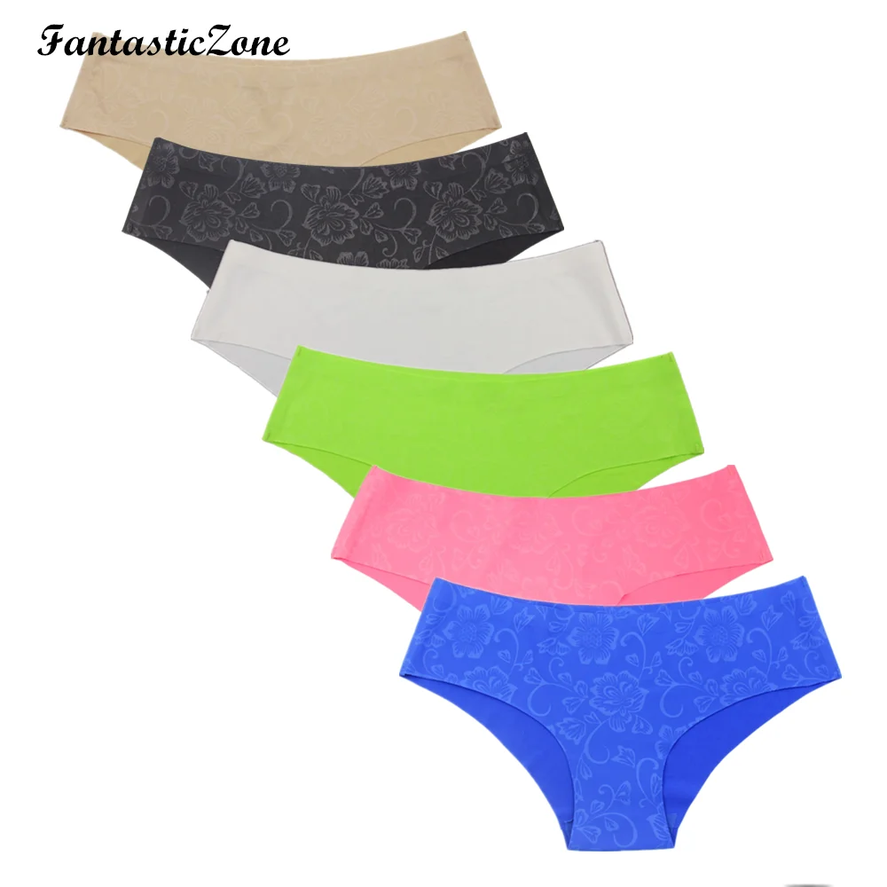 Fantasticzone Brand Briefs Seamless Panties Flower Print Underwear