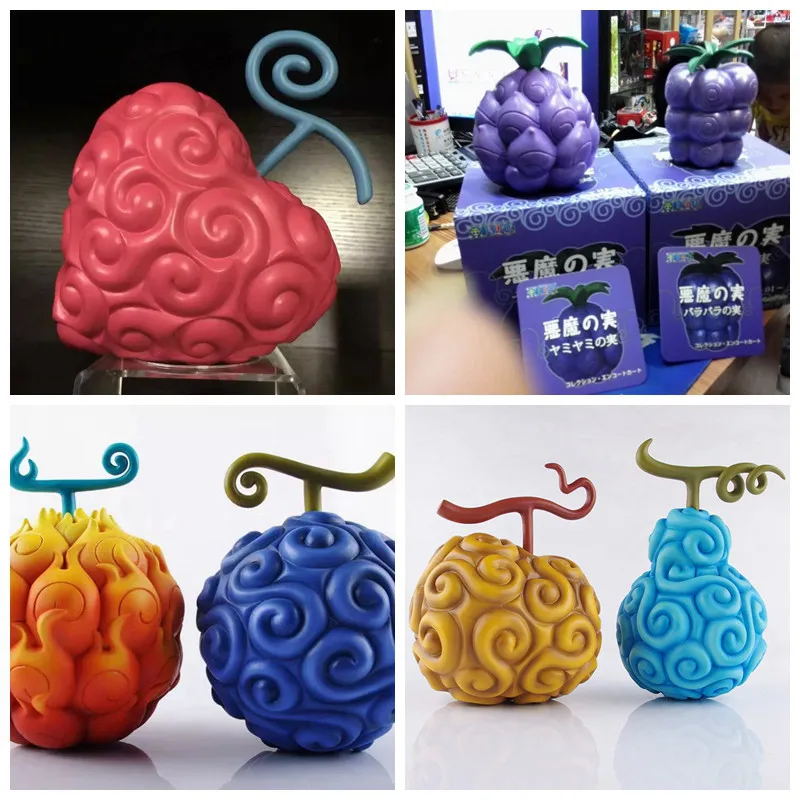 

HKXZM Anime One Piece Devil Fruit Ace Flame Fruit Luffy Gum Fruit PVC Figure Collectible Model Toy