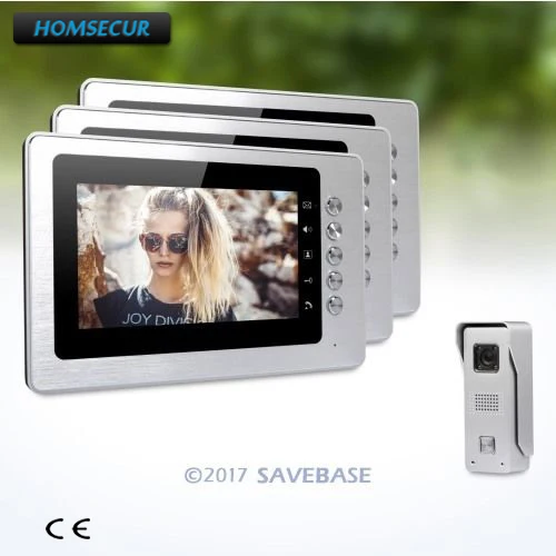 

HOMSECUR 7" Video Security Door Intercom System CMOS Camera With Sensor-controlled White LED Lights
