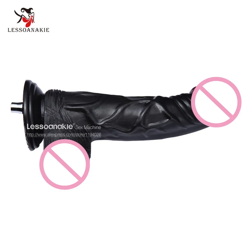 D04 8 66 Big Black Monstrous font b Dildo b font to Lessoanakie Sex Machine Only