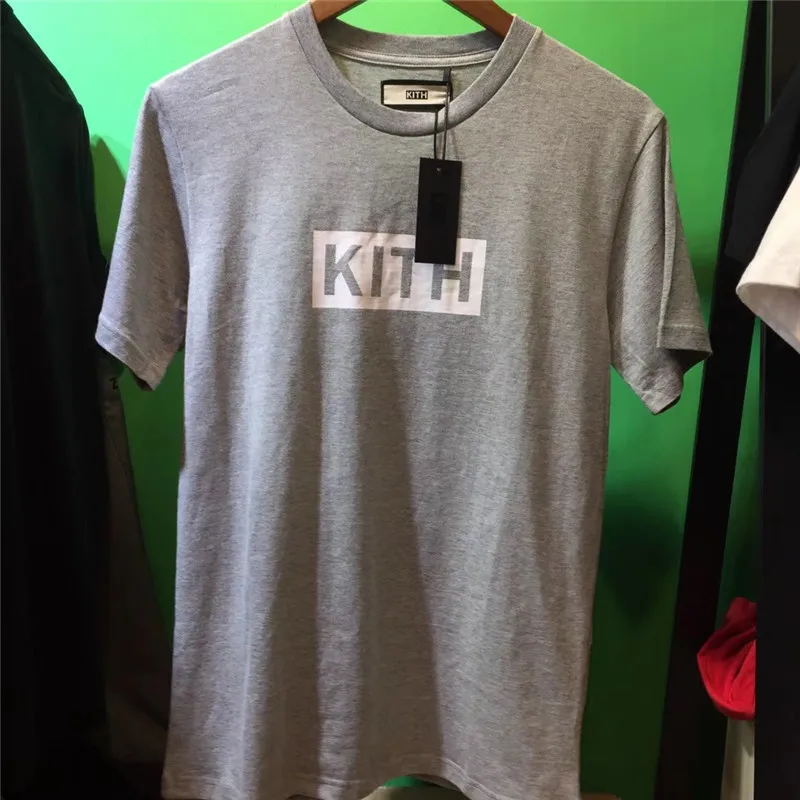 Мужская и женская футболка с короткими рукавами KITH Классическая хлопковая