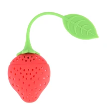 1 шт. силиконовый ситечко для заваривания чая в виде клубники, ПЕРФОРИРОВАННОЕ ситечко для трав и специй, фильтр-диффузор, полезное ситечко-диффузор
