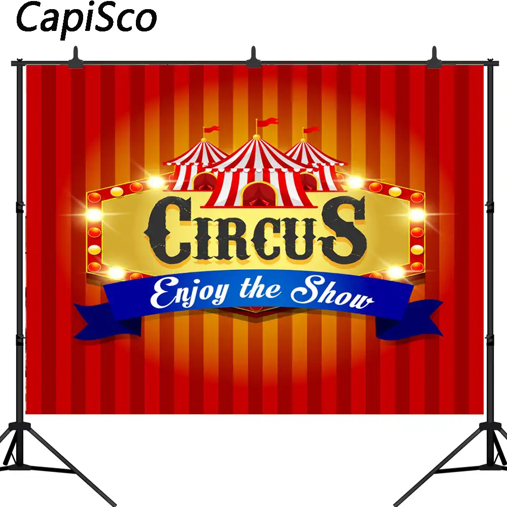 Capisco Circus Backdrop Carnival Birthday Party Banner Photography