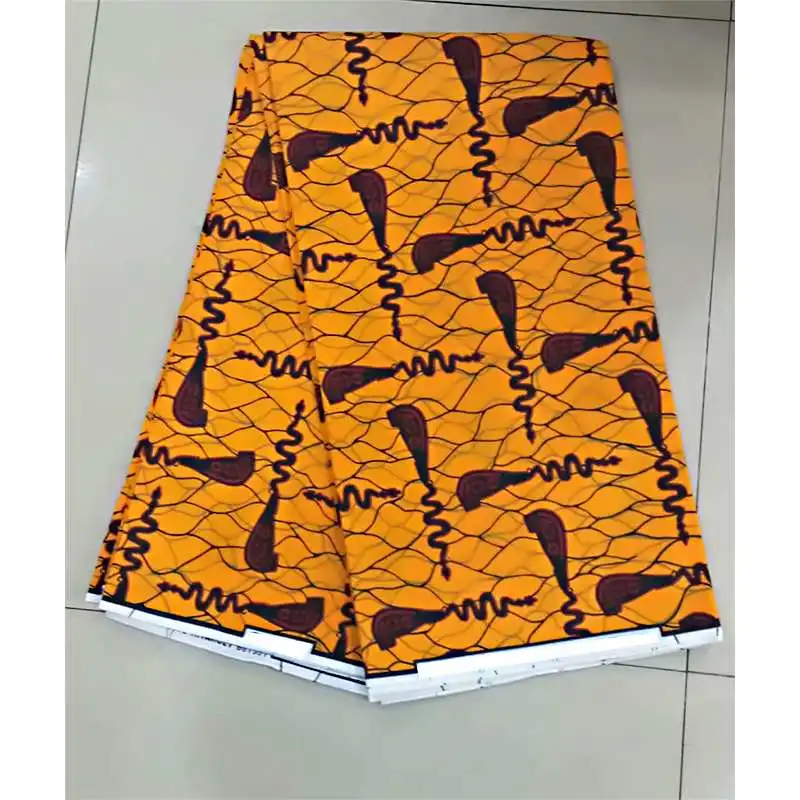 wax fabric Хлопок высокое качество Новое поступление Голландский Настоящий Воск 6 ярдов/шт, африканская вощеная ткань принтом гарантия мягкие восковые ткани - Цвет: wax fabric