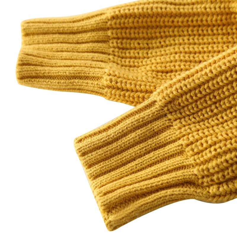 Classic Solid Boys Pullover Cotton Knitted Kids Sweater For Boys Long Sleeve O-Neck Fall Pullover Fashion Design Baby Sweater (8)