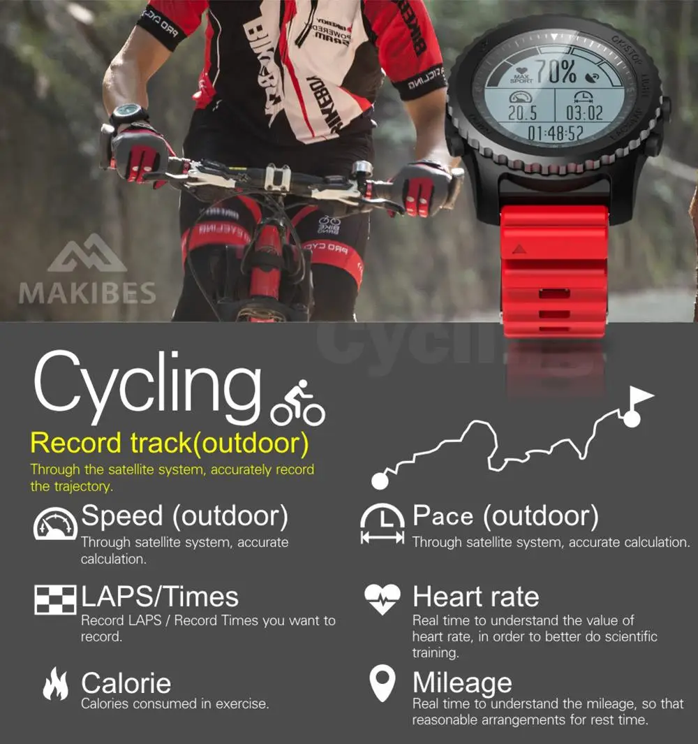 MAKIBES G07 GPS SPORTS WATCH BLUETOOTH SMART WATCH IP68 WATERPROOF SMARTWATCH 255893 29