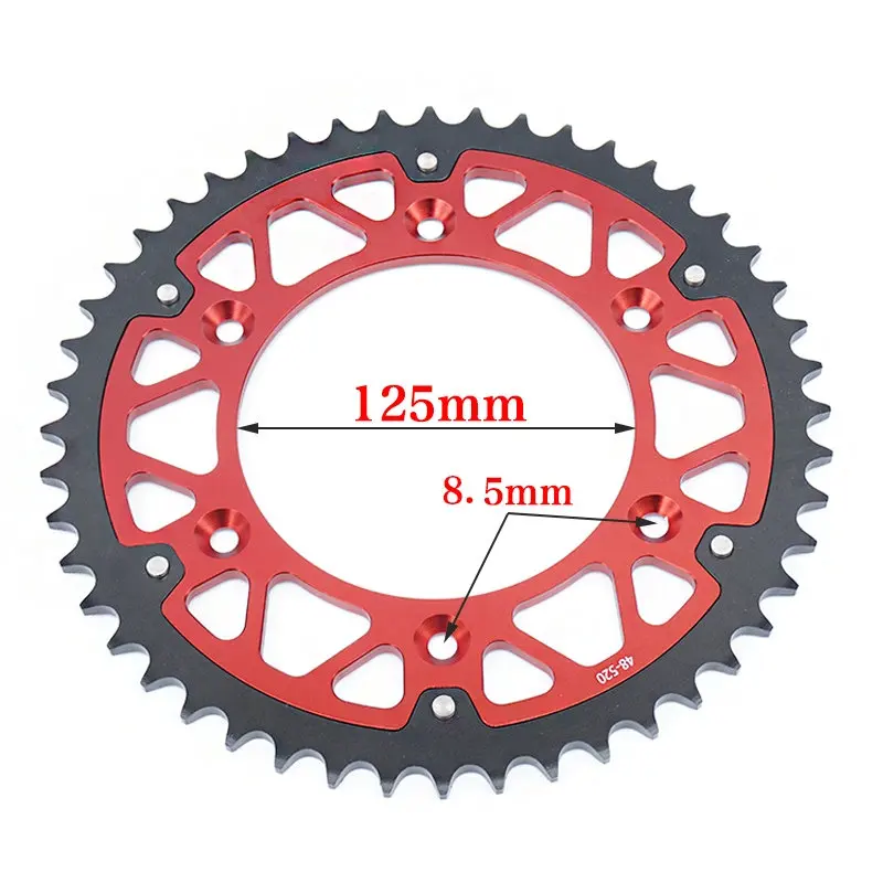 CRF мотоциклетная цепная Звездочка зубная пластина блюдо fly gear 520-48t CNC алюминиевый сплав CRF250R 450R 2002- cadena половник алюминиевый