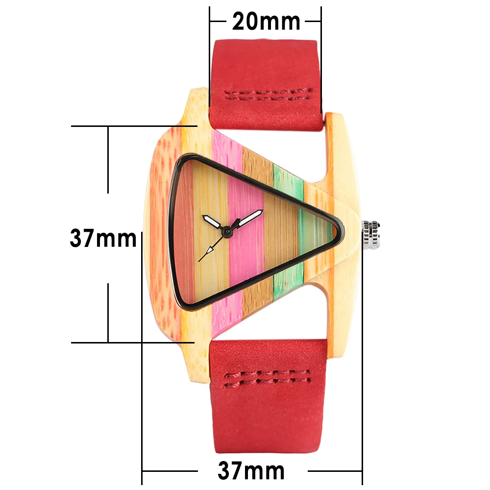 YISUYA Colorful Wooden Watch Women Luxury Bamboo Bangle Quartz Watches Genuine Leather Band Strap Watch for Women Ladies Girl 1 (23)