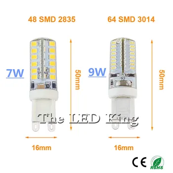 

10PCS Super Bright 48LED 2835SMD LED G9 LED lamp light 220V 230V 240V Replace 100W halogen lamp 360 Beam Angle LED Bulb lamp